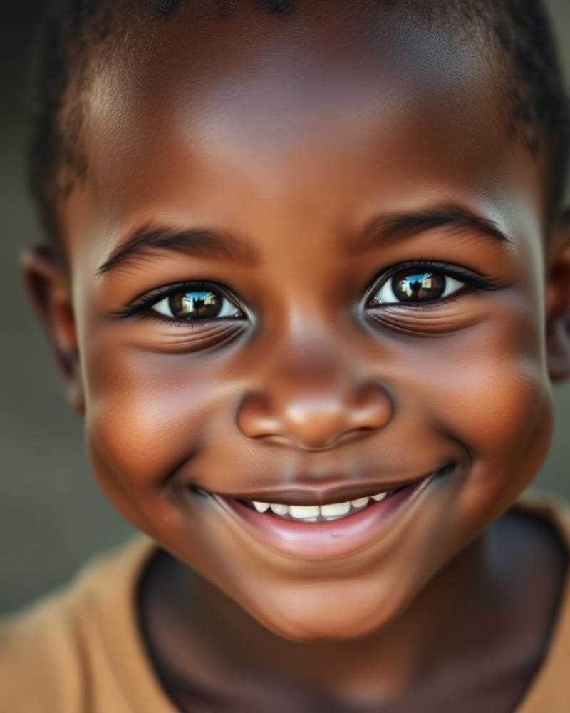 Portrait d'un enfant heureux